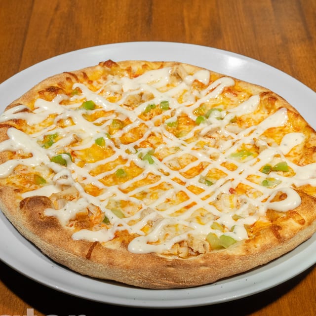 Spicy Ranch Chicken Pizza.