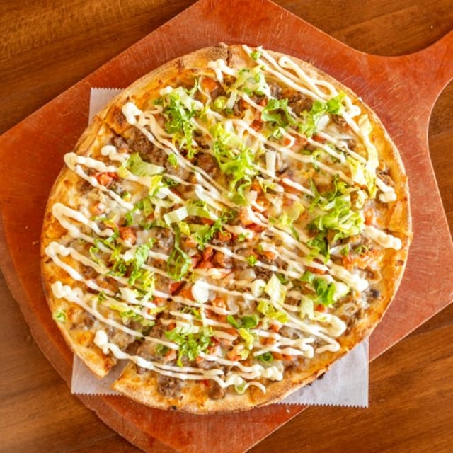 Steak & Cheese Pizza.
