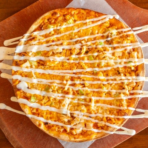 Spicy Ranch Chicken Pizza.